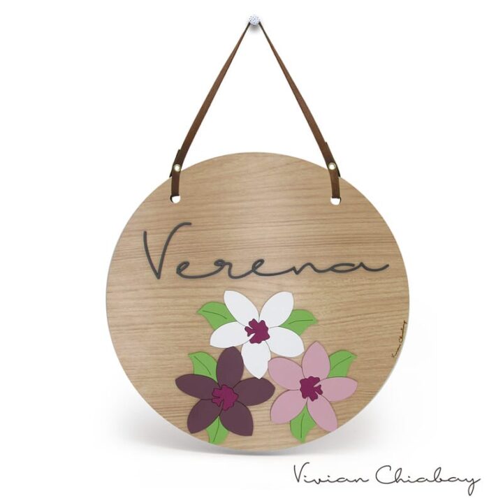 Placa Baby Floral 3