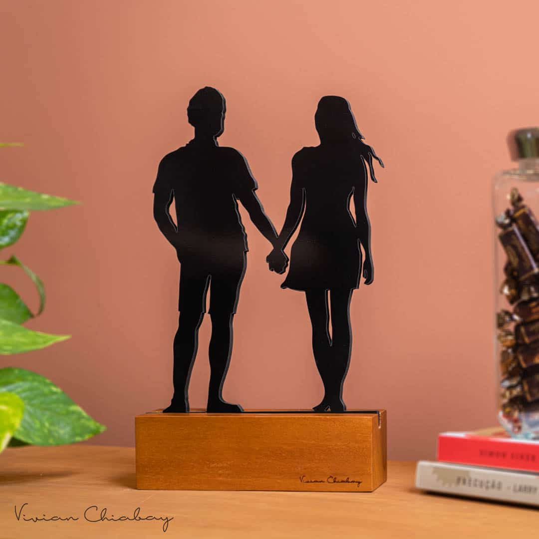Troféu Silhueta Casal Homem e Mulher