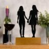 Troféu Silhueta Casal Mulheres