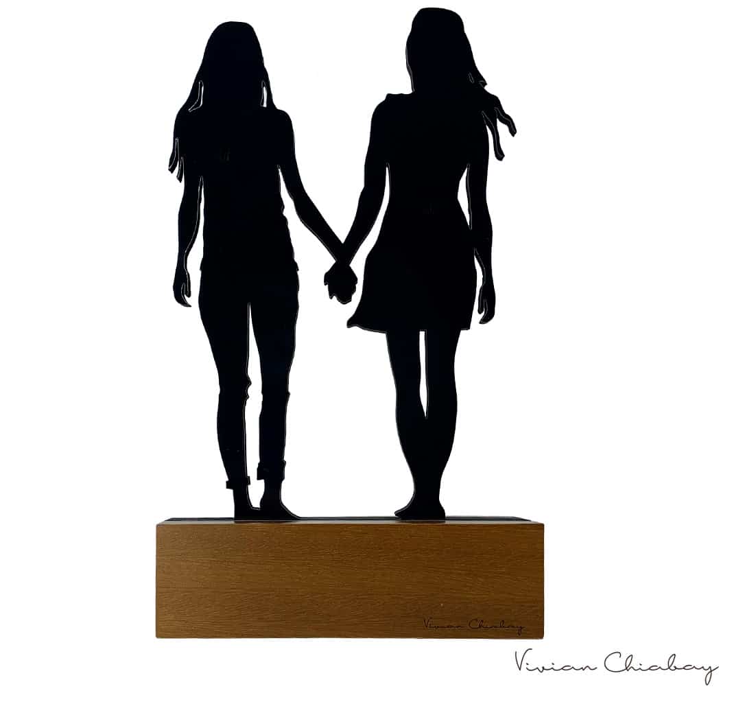 Troféu Silhueta Casal Mulheres
