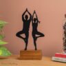 casal yoga Troféu Silhueta Casal Yoga