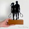 presentes-criativos-personalizado-para-namorados-trofeu-silhueta-casal-tenista_FT02 Troféu Silhueta Casal Tenista