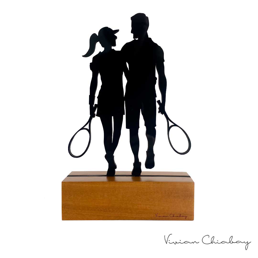 presentes-criativos-personalizado-para-namorados-trofeu-silhueta-casal-tenista_FT03 Troféu Silhueta Casal Tenista