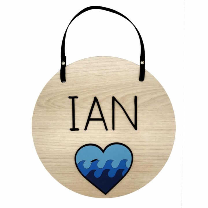 Placa Baby Coração Surf